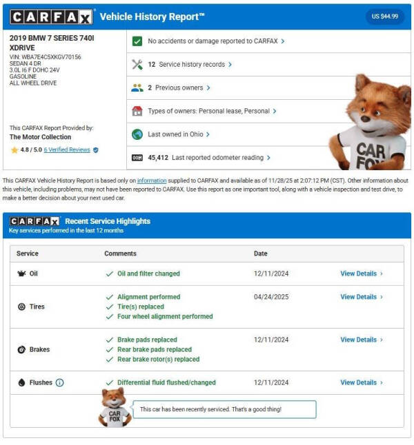 2019 BMW 7 Series 740i xDrive