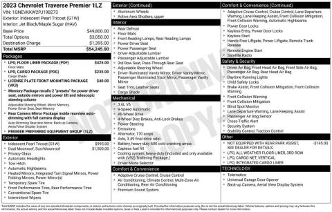 2023 Chevrolet Traverse Premier