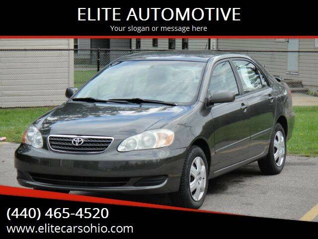 2007 Toyota Corolla for sale at ELITE CARS OHIO LLC in Solon OH