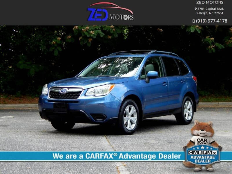 2016 Subaru Forester for sale at Zed Motors in Raleigh NC