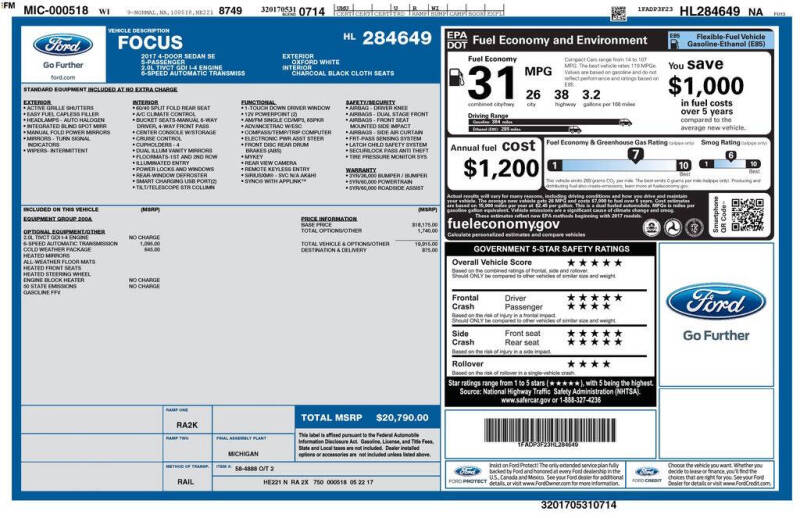 2017 Ford Focus SE