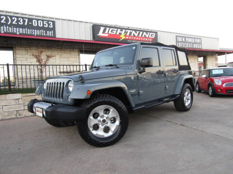 2015 Jeep Wrangler Unlimited for sale at Lightning Motorsports in Grand Prairie TX