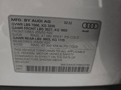 2022 Audi e-tron Sportback quattro Premium Plus S line