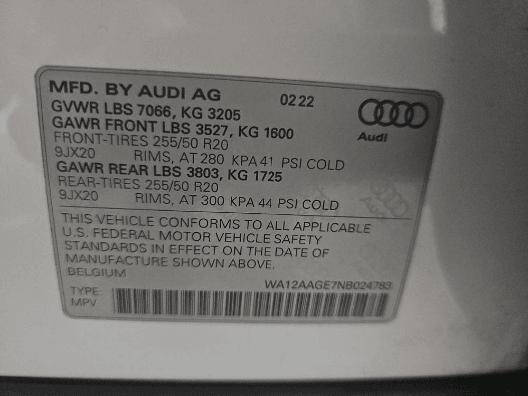 2022 Audi e-tron Sportback quattro Premium Plus S line