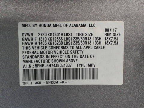 2018 Honda Odyssey EX-L