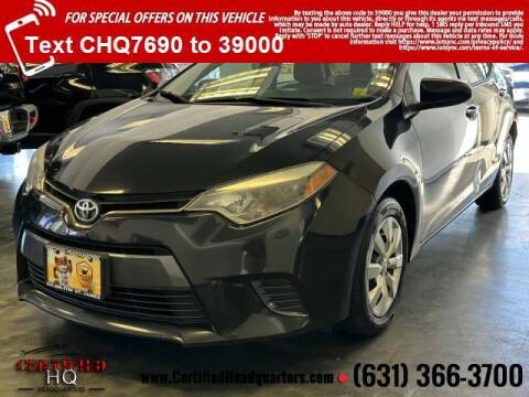 2016 Toyota Corolla for sale at CERTIFIED HEADQUARTERS in Saint James NY