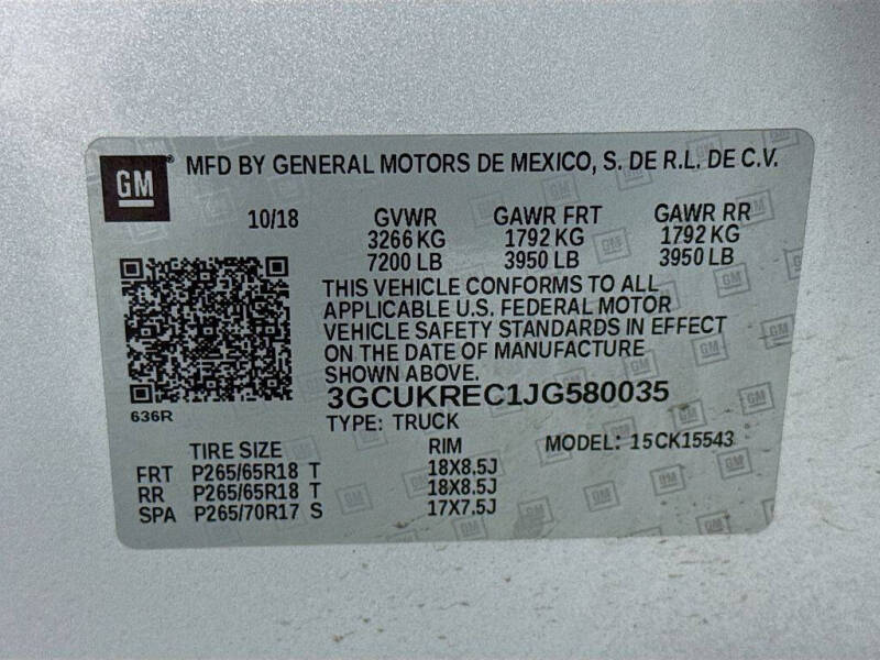 2018 Chevrolet Silverado 1500