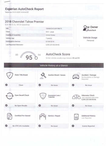 2018 Chevrolet Tahoe Premier