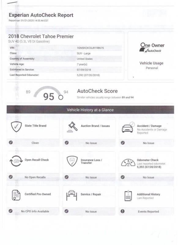 2018 Chevrolet Tahoe Premier