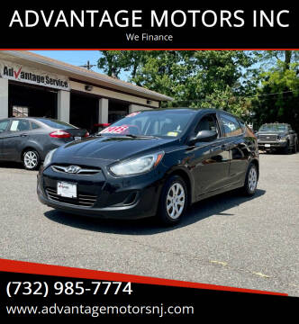 2012 Hyundai Accent for sale at ADVANTAGE MOTORS INC in Edison NJ