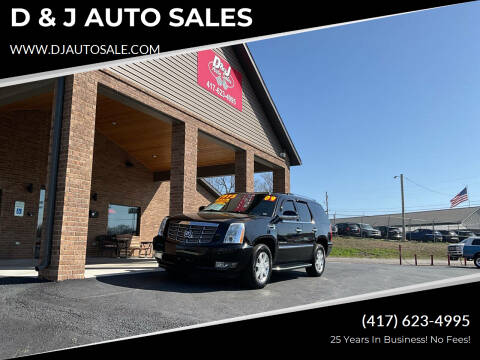 2009 Cadillac Escalade for sale at D & J AUTO SALES in Joplin MO