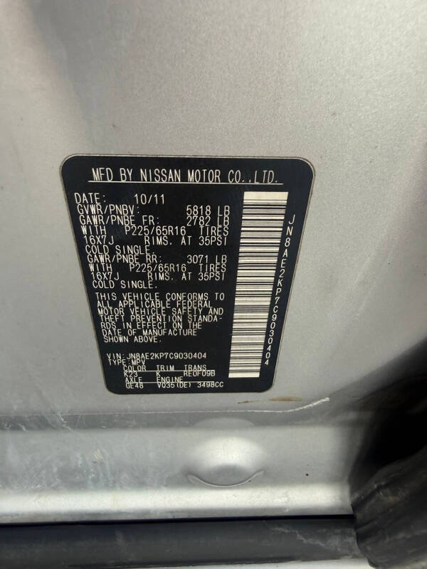 2012 Nissan Quest 3.5 SV
