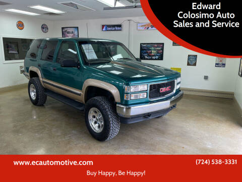 1997 GMC Yukon for sale at Edward Colosimo Auto Sales and Service in Evans City PA