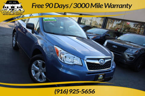 2016 Subaru Forester for sale at West Coast Auto Sales Center in Sacramento CA