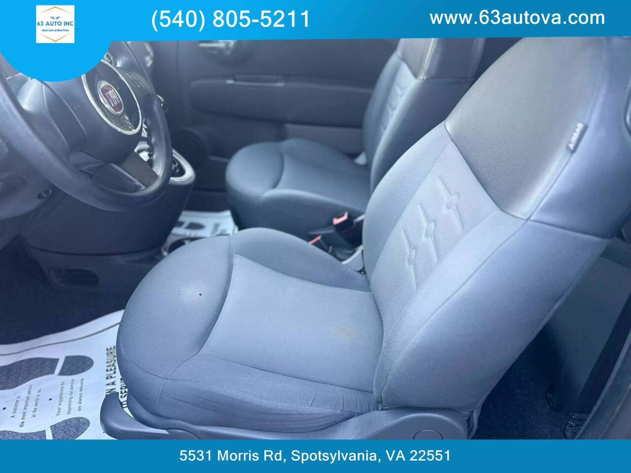 2012 FIAT 500 for sale at 63 Auto Inc in Spotsylvania, VA