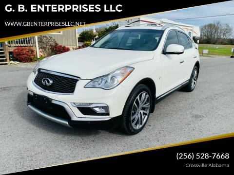 2017 Infiniti QX50 for sale at G. B. ENTERPRISES LLC in Crossville AL