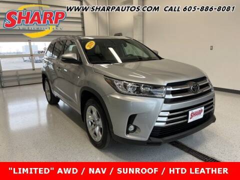 2019 Toyota Highlander for sale at Sharp Automotive in Watertown SD