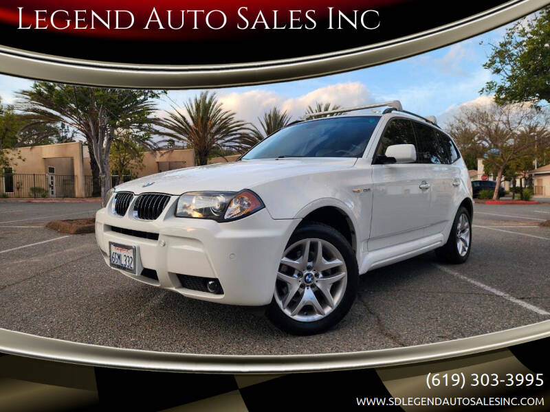 2006 BMW X3 for sale at Legend Auto Sales Inc in Lemon Grove CA
