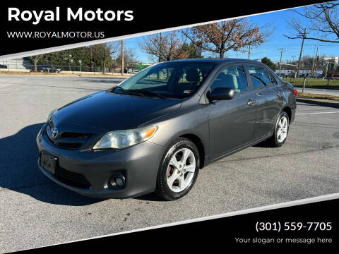 2011 Toyota Corolla for sale at Royal Motors in Hyattsville MD