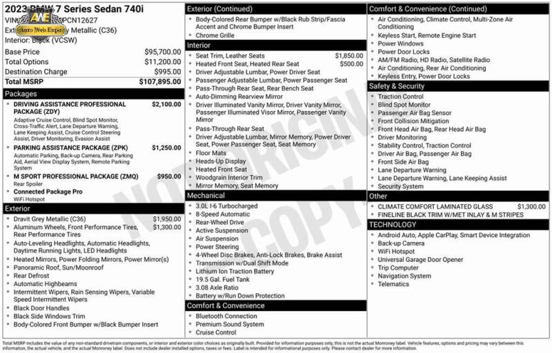2023 BMW 7 Series 740i