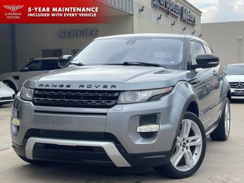 2012 Land Rover Range Rover Evoque Coupe for sale at European Motors Inc in Plano TX