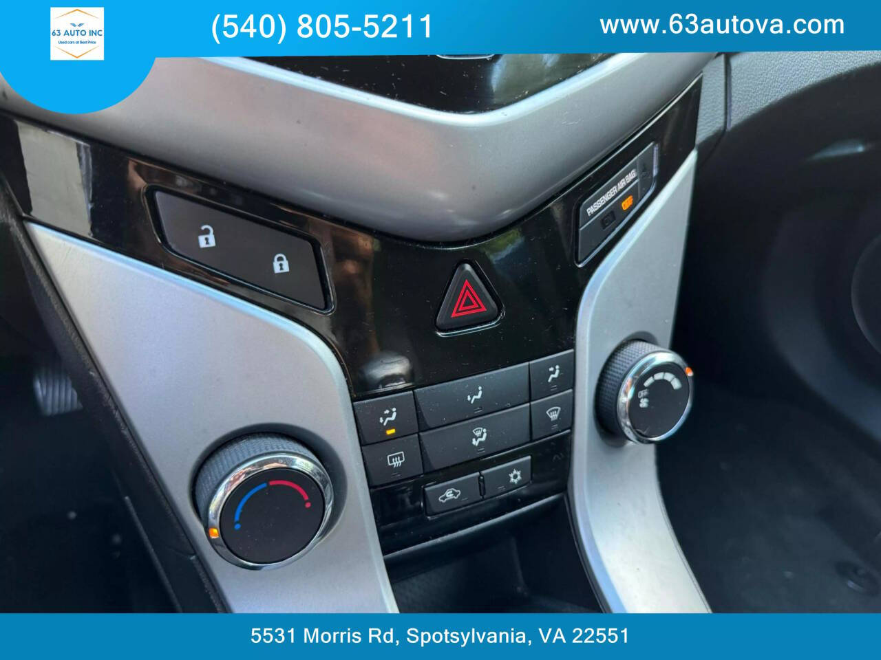 2012 Chevrolet Cruze for sale at 63 Auto Inc in Spotsylvania, VA