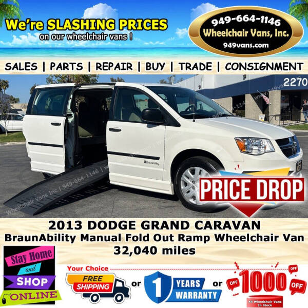 2013 Dodge Grand Caravan for sale at Wheelchair Vans Inc in Laguna Hills CA