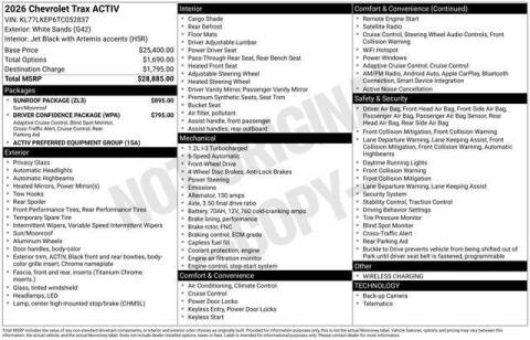 2026 Chevrolet Trax ACTIV