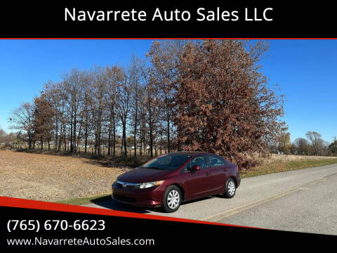 2012 Honda Civic for sale at Navarrete Auto Sales LLC in Frankfort IN