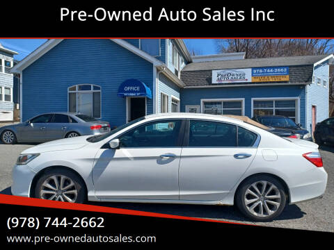 2014 Honda Accord for sale at Pre-Owned Auto Sales Inc in Salem MA