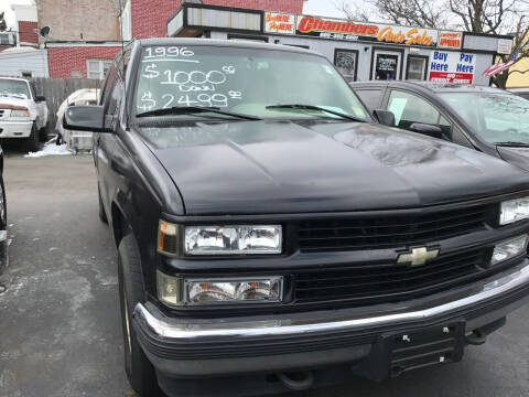 1996 Chevrolet Tahoe for sale at Chambers Auto Sales LLC in Trenton NJ