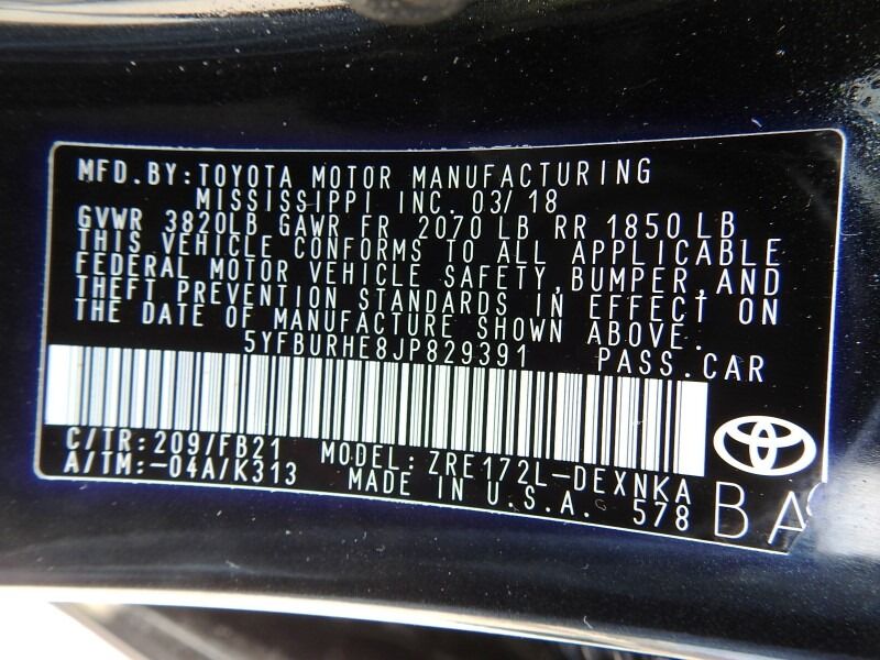 2018 TOYOTA Corolla Sedan - $14,900