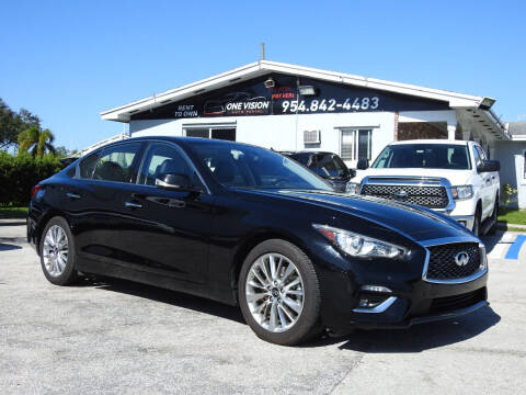 2021 Infiniti Q50 for sale at One Vision Auto in Hollywood FL