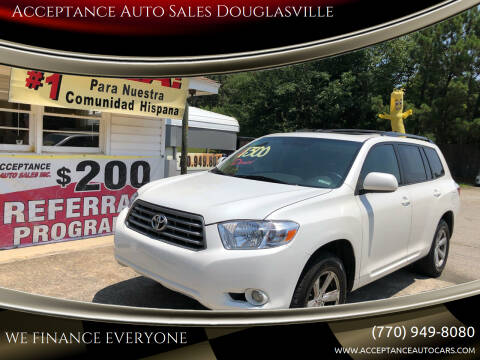 2010 Toyota Highlander for sale at Acceptance Auto Sales Douglasville in Douglasville GA