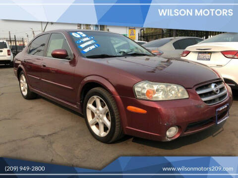 2003 Nissan Maxima for sale at WILSON MOTORS in Stockton CA