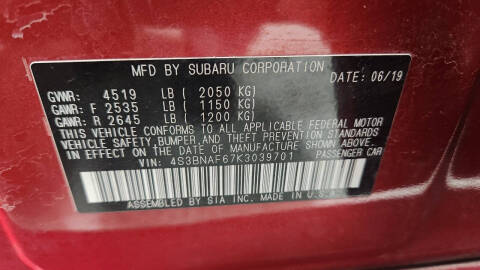 2019 Subaru Legacy 2.5i Premium