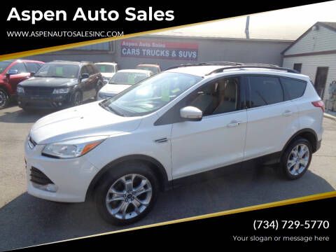2013 Ford Escape for sale at Aspen Auto Sales in Wayne MI