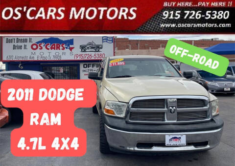 2011 RAM 1500 for sale at Os'Cars Motors in El Paso TX