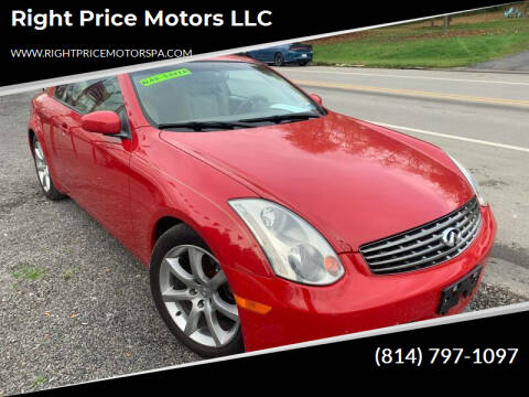 2003 Infiniti G35 for sale at Right Price Motors LLC in Cranberry Twp PA