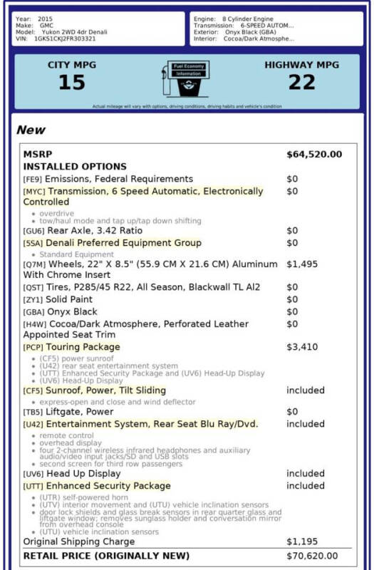 2015 GMC Yukon Denali
