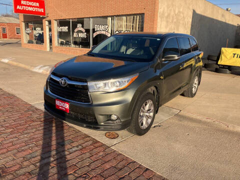 2015 Toyota Highlander for sale at Rediger Automotive in Milford NE