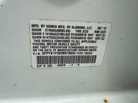 2013 Honda Ridgeline RTL