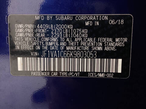 2019 Subaru WRX Premium