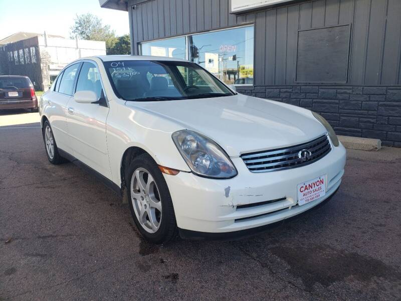 2004 Infiniti G35 for sale at Canyon Auto Sales LLC in Sioux City IA