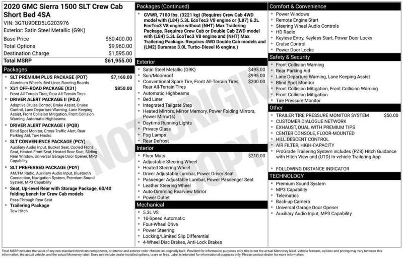 2020 GMC Sierra 1500