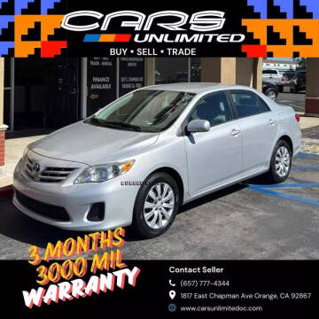 2013 Toyota Corolla for sale at Cars Unlimited OC in Orange CA