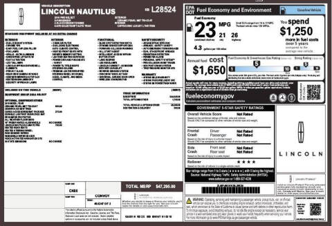 2019 Lincoln Nautilus Select