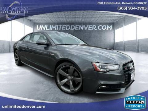 2015 Audi S5 for sale at Unlimited Auto Sales in Denver CO