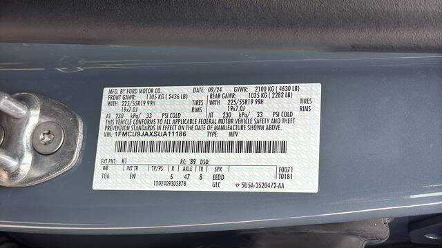 2025 Ford Escape Platinum