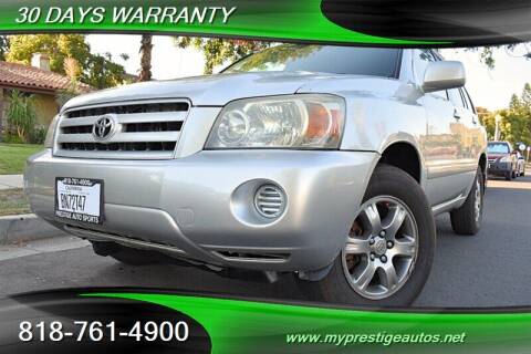 2005 Toyota Highlander for sale at Prestige Auto Sports Inc in North Hollywood CA